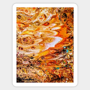 Funky orange abstract Sticker